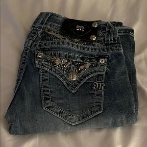 Miss Me Dark Blue Embellished Jeans